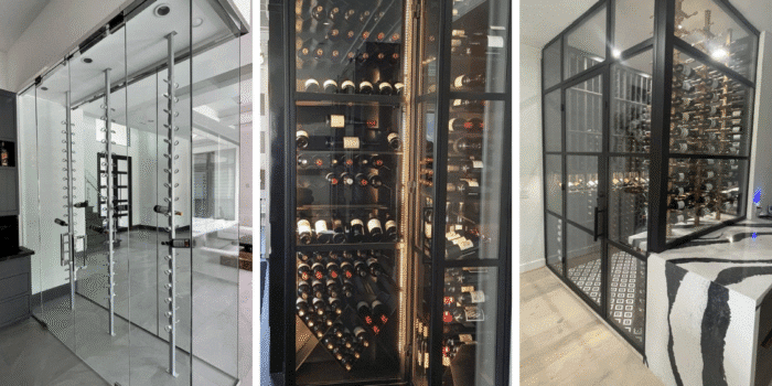 glass wall wine cellar